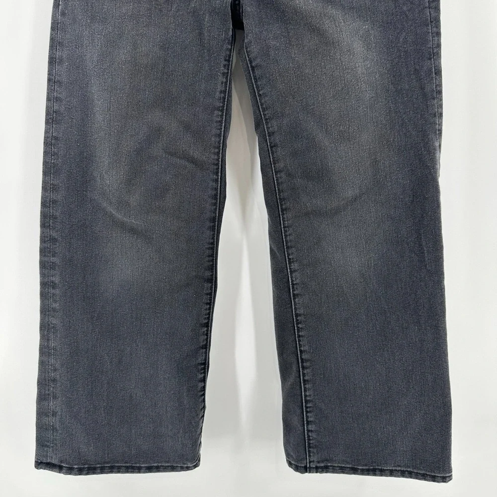 Old Navy Baggy Wide Leg Jeans Girls 12 Gray Denim Built In Touch High Rise